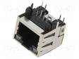 LIITIN: RJ45 - PISTORASIA - PIN: 8 - SUOJATTU,LED DIODIN KANSSA - 8P8C - RJ liittimet - MTJ88ARX1FSMPGL16 - 1