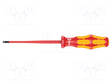 SCREWDRIVER: INSULATED - SLIM - SLOT - 3.5X0.6MM - BLADE LENGTH: 100MM - Ruuvimeisselit ja sarjat - WERA.1603506 - 2