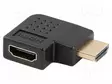 HDMI ADAPTERI -PISTORASIA,HDMI-PISTOKE 270° VASEN/OIKEA - PVC - HDMI, DVI, DisplayPort johdot - AD-HDMI-06 - 1