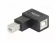 ADAPTERI - USB 2.0 - USB B RASIA,USB B-PISTOKE 90° VASEN/OIKEA - USB kaapelit ja adapterit - DELOCK-67206 - 1