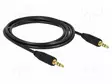 KAAPELI - JACK 3,5MM 3PIN PISTOKE,MOLEMMIN PUOLIN - 2M - MUSTA - Muut audio-videokaapelit - DELOCK-83746 - 1