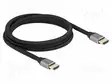 KAAPELI - HDMI-PISTOKE,MOLEMMIN PUOLIN - TEKSTIILI - PIT: 2M - MUSTA - HDMI, DVI, DisplayPort johdot - DELOCK-83996 - 1