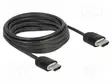 KAAPELI - HDMI-PISTOKE,MOLEMMIN PUOLIN - PIT: 5M - MUSTA - 30AWG - HDMI, DVI, DisplayPort johdot - DELOCK-84966 - 1