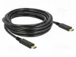 KAAPELI - USB 2.0 - USB C PISTOKE,MOLEMMIN PUOLIN - 4M - MUSTA - 5A - USB kaapelit ja adapterit - DELOCK-85206 - 1