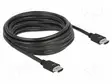 KAAPELI - HDMI-PISTOKE,MOLEMMIN PUOLIN - PIT: 5M - MUSTA - 30AWG - HDMI, DVI, DisplayPort johdot - DELOCK-85296 - 1