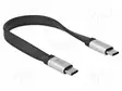 KAAPELI - USB C PISTOKE,MOLEMMIN PUOLIN - 0,22M - MUSTA - 10GBPS - 3A - USB kaapelit ja adapterit - DELOCK-85926 - 1