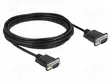 KAAPELI - D-SUB 9PIN PISTOKE,MOLEMMIN PUOLIN - PVC - PIT: 5M - MUSTA - Tietokonekaapelit ja -adapterit - DELOCK-86576 - 1