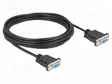 KAAPELI - D-SUB 9PIN RASIA,MOLEMMIN PUOLIN - PVC - PIT: 5M - MUSTA - Tietokonekaapelit ja -adapterit - DELOCK-86826 - 1