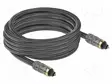 KAAPELI - TOSLINK-PISTOKE,MOLEMMIN PUOLIN - 5M - HARMAA - ØJOH: 7MM - Muut audio-videokaapelit - DELOCK-86986 - 1