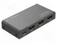 HAAROITIN - HDCP 2.2,HDMI 2.0 - MUSTA - LÄHTÖ: HDMI PISTORASIA X2 - HDMI, DVI, DisplayPort johdot - DS-55336 - 2