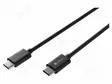 KAAPELI - USB 2.0 - USB C PISTOKE,MOLEMMIN PUOLIN - 1M - MUSTA - 100W - USB kaapelit ja adapterit - NKA-2146 - 1