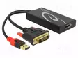 ADAPTERI - DISPLAYPORT 1.2,SINGLE LINK - 0,3M - MUSTA - HDMI, DVI, DisplayPort johdot - DELOCK-62596 - 1