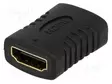 HDMI ADAPTERI -PISTORASIA,MOLEMMIN PUOLIN - MUSTA - HDMI, DVI, DisplayPort johdot - AH0006 - 1