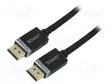 KAAPELI - DISPLAYPORT-PISTOKE,MOLEMMIN PUOLIN - TEKSTIILI - 1M - HDMI, DVI, DisplayPort johdot - SAVKABELCL-176 - 1