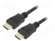 KAAPELI - HDMI-PISTOKE,MOLEMMIN PUOLIN - PVC - HDMI 2.0 - 1,8M - MUSTA - HDMI, DVI, DisplayPort johdot - CC-HDMI4-6 - 1