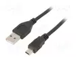 KAAPELI - CABLEXPERT - USB 2.0 - KULLATTU - 1,8M - MUSTA - PVC - USB kaapelit ja adapterit - CCP-USB2-AM5P-6 - 1