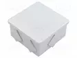 KYTKENTÄRASIA - X: 80MM - Y: 80MM - Z: 40MM - ABS,POLYSTYREENI - Kytkentärasiat - PW-S-BOX036 - 1