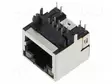 LIITIN: RJ45 - PISTORASIA - PIN: 8 - SUOJATTU,LED DIODIN KANSSA - 8P8C - RJ liittimet - MTJ-88ARX1-FSM-L16 - 1