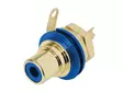 REAN - PHONO RECEPTACLE (RCA) - GOLD PLATED CONTACTS - BLUE - RCA liittimet - NYS367-6 - 1