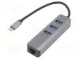 USB HUB - RJ45-PISTORASIA,USB A-PISTORASIA X3,USB C-PISTOKE - Tietokonetarvikkeet - muut - AK-AD-66 - 1