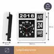 WALL FLIP CLOCK WITH CALENDAR - 31 x 31 cm - DUTCH VERSION - Kellot ja sääasemat - WC106 - 7