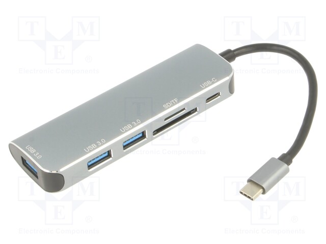 ADAPTERI - OTG,USB 3.0 - NIKKELÖITY - 0,15M - MUSTA - PVC - 5GBPS - 100W - USB kaapelit ja adapterit - CU4386 - 1