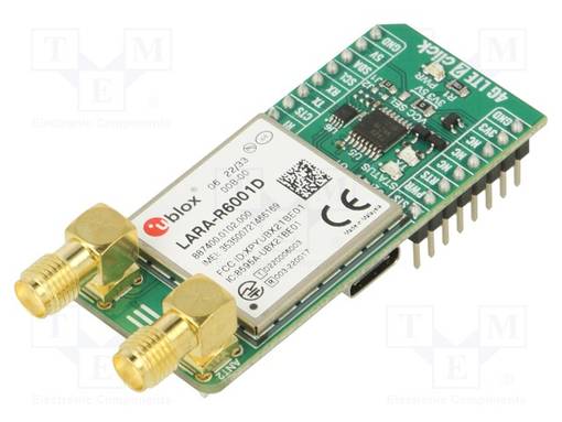 CLICK BOARD - PROTOTYYPPIPIIRILEVY - 4G LTE - 3,3VDC,5VDC - Laajennuslevyt - MIKROE-5236 - 1