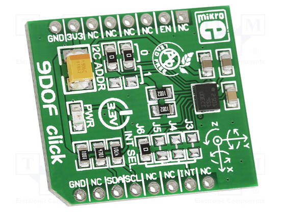 CLICK BOARD - PROTOTYYPPIPIIRILEVY - KOMP: LSM9DS1 - 3,3VDC - Laajennuslevyt - MIKROE-1996 - 1