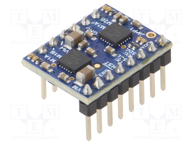 DC-MOOTTORIN OHJAIN - MOTORON - UART - IJATK.LÄHTÖV.KANAV: 1,8A - Moottoreiden moduuliajurit - POLOLU-5066 - 1