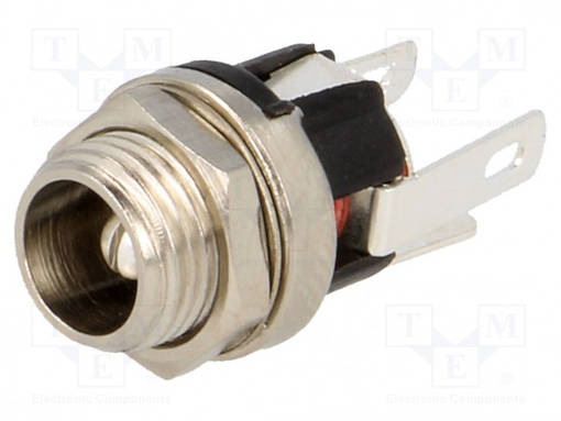 LIITIN: VIRTA- DC - PISTORASIA - UROS - 12V - JUOTETTAVA - 5,5/2,5MM - DC liittimet - FC681446 - 1