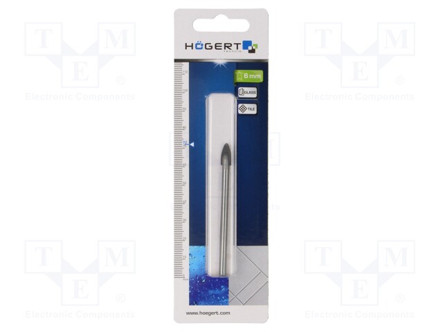 DRILL BIT - Ø: 6MM - L: 72MM - DRILL BIT: FOR GLASS - 1PCS. - Muut poranterät - HT6D086 - 1