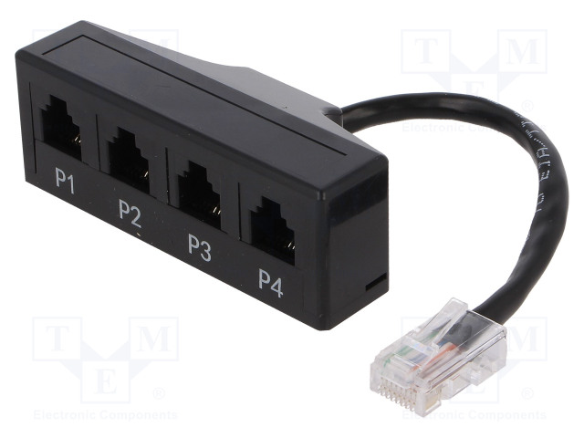 HAAROITIN - RJ11-PISTORASIA X4,RJ45-PISTOKE - RJ liittimet - LOG-MP0036 - 1