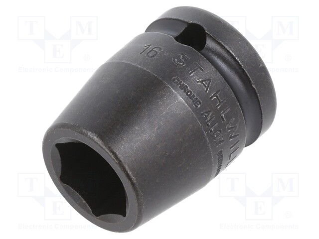 HYLSY - 6-KULMA,HYLSY-ISKUVAIKUTUS - HEX 16MM - 1/2" - IMPACT - Hylsyavaimet - ST-23010016 - 1