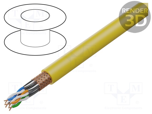 JOHTO - ETHERLINE® LAN 1600,S/FTP - 4X2X22AWG - 7A - YKSISÄIKEINEN - CU - Teollisuuden Ethernet-kaapelit - ETH-LAN-2170976 - 1