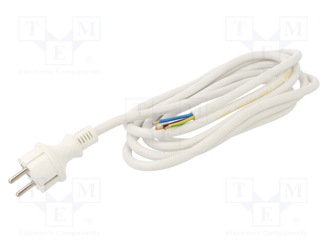 KAAPELI - 3X2,5MM2 - CEE 7/7 (E/F) PISTOKE,JOHDOT - PVC - 3M - 16A - Tietokone- ja laitejohdot - W-98616 - 1