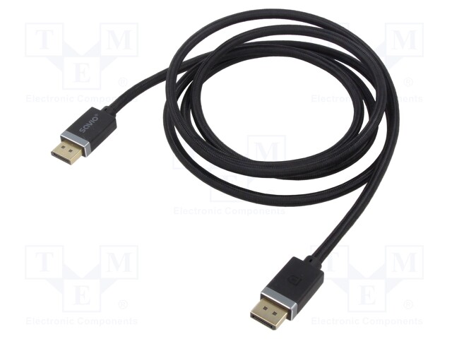 KAAPELI - DISPLAYPORT-PISTOKE,MOLEMMIN PUOLIN - TEKSTIILI - 2M - HDMI, DVI, DisplayPort johdot - SAVKABELCL-166 - 1