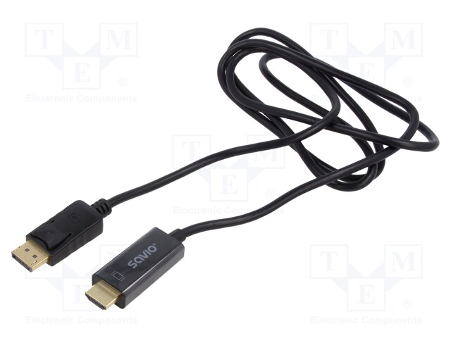 KAAPELI - DISPLAYPORT-PISTOKE,HDMI-PISTOKE - HDMI 1.4 - PIT: 1,5M - HDMI, DVI, DisplayPort johdot - SAVKABELCL-56 - 1