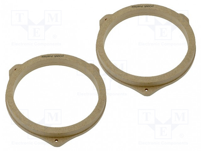 KAIUTTIMEN KOROKERENGAS - MDF - 165MM - TOYOTA - KYLLÄSTETTY,MAALATTU - 2KPL - Kaiuttimen MDF soviterenkaat - MDF-D.36 - 1