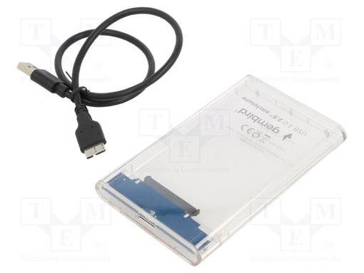 KIINTOLEVYJEN KOTELO: 2,5" - USB 3.0 - MUOVI - LÄPINÄKYVÄ - Tietokonetarvikkeet - muut - EE2-U3S9-6 - 1