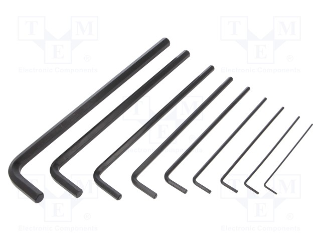 WRENCH: HEX KEY-SET - CHROM-VANADIUM STEEL - PLATING: MUSTA FINISH - Kuusiokolo- ja TORX avaimet - WIHA.06386 - 1