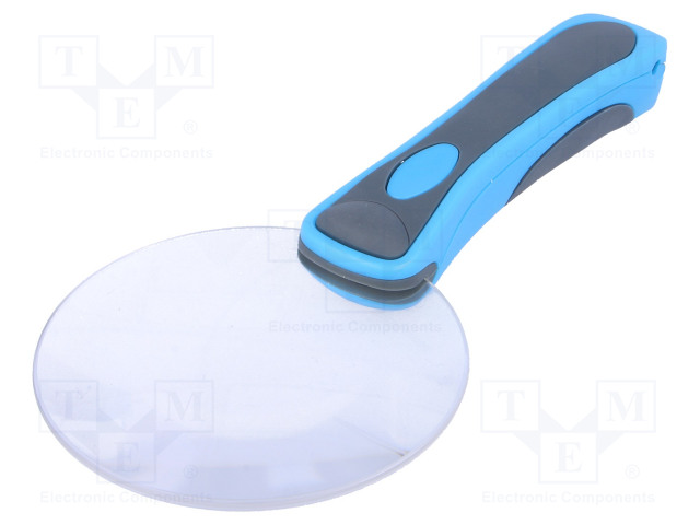 KÄSISUURENNUSLASI - SUUR: X2 - LINSSI: Ø88MM - VALAISTUS: LED - Suurennuslasit ja otsaluupit - GT-366 - 1