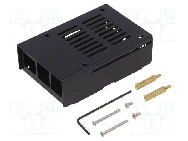 LAITEKOTELO - TERÄS - MUSTA - X: 75MM - Y: 92MM - Z: 40MM - Arduino Raspberry kotelot - KKSB-2024896 - 1
