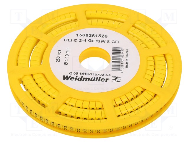 MERKIT - MERKINTÄ: 8 - 4÷10MM - PVC - KELTAINEN - -30÷80°C - CLI C - W: 7MM - Kaapeleiden merkintä - WM-1568261526 - 1