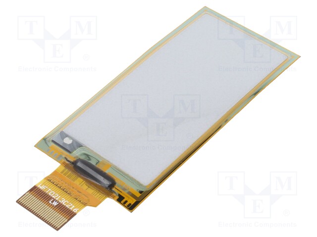 NÄYTTÖ: E-PAPERI - 2,13" - 212X104 - KOOT: 59,2X29,2X0,3MM - 3,3VDC - E-paperi - WSH-14986 - 1