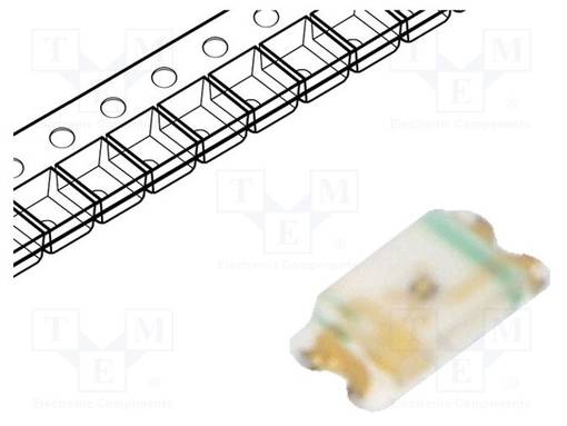 LED - VIHREÄ - SMD - 0603 - 2,5÷6,3MCD - 2,2VDC - 1,6X0,8X0,36MM - 20MA - Pintaliitos LED - SML-E12P8WT86 - 1