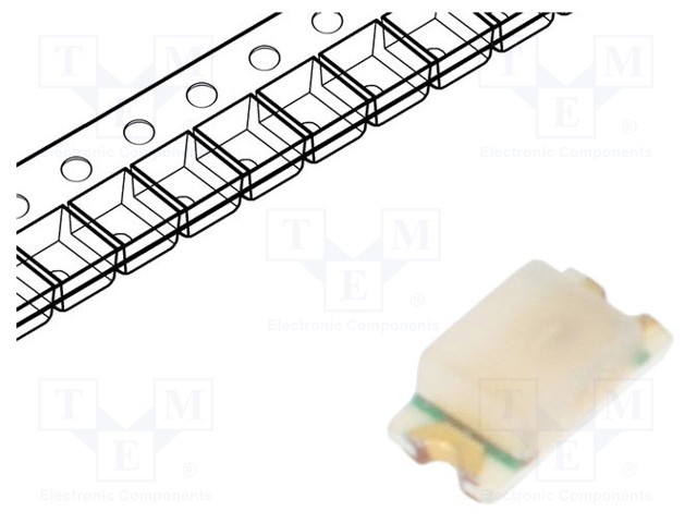 LED - VIHREÄ - SMD - 0603 - 2,5÷6,3MCD - 2,2VDC - 1,6X0,8X0,55MM - 20MA - Pintaliitos LED - SML-D12P8WT86 - 1