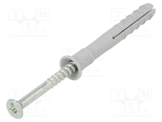PLASTIC ANCHOR - WITH SCREW - 8X60 - ZINC-PLATED STEEL - N - 50PCS - 8MM - Ruuvit - muut - FISCHER-50356 - 1