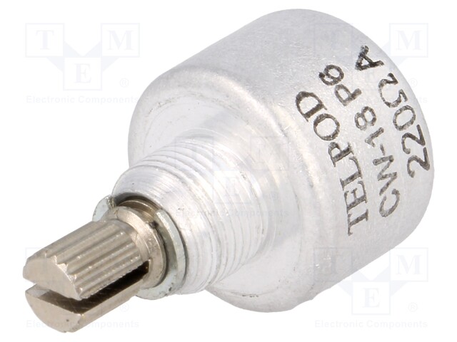 POTENTIOMETRI: AKSIAALINEN - YKSIKIERROS - 220OHM - 1W - ±20% - 6MM - THT - Cermet potentiometrit - CW-18-220R-P6 - 1
