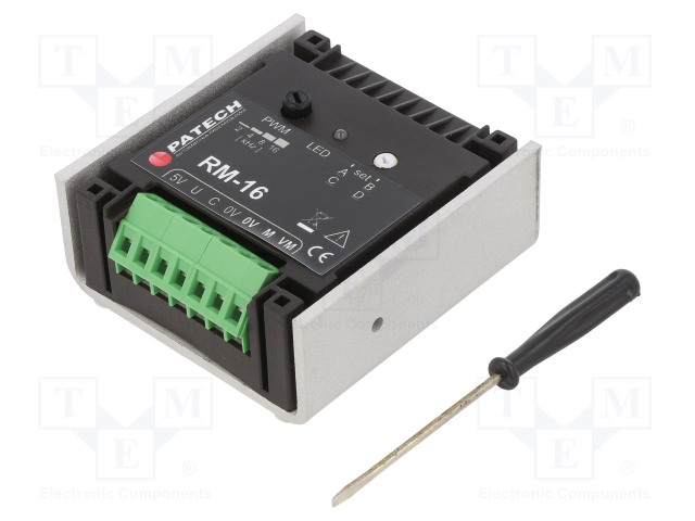 DIN-KISKOLLE - SÄH.LIIT: RUUVILIITTIMET - IP20 - 67X41X70MM - 16A - DC moottoreiden ohjaimet - RM-16 - 1