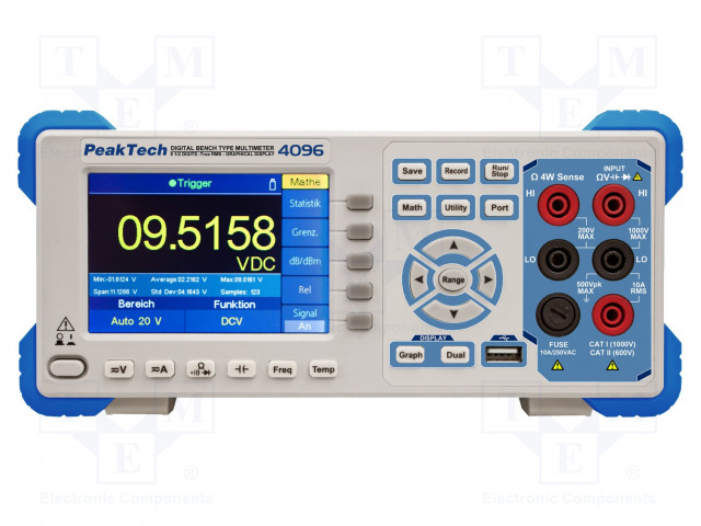 PÖYTÄYLEISMITTARI - LCD TFT 4" - 5,5 NUMEROA (200000) - 480X320 - Digitaaliyleismittarit - PKT-P4096 - 1